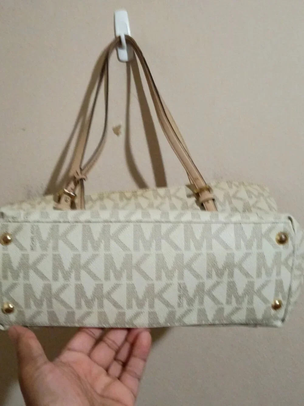 Michael Kors Jet Set Travel Top Zip Signature Monogram Tote Handbag Women's